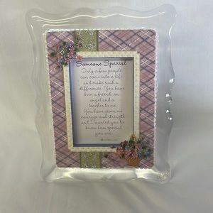 Sentiments 5x7 Glass Frame Musical Just for you “You Light Up My Life”